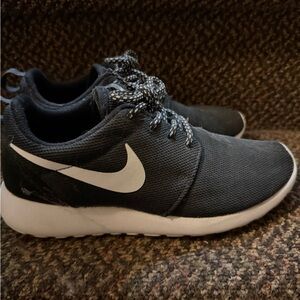 Nike Black Mesh Sneakers with White Accents